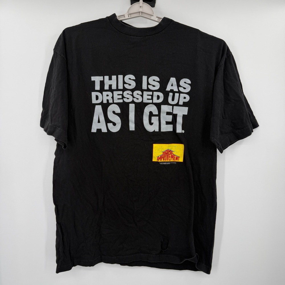 Vintage 1995 Home Improvement Stanley Desantis T-Shirt Black Dressed Up XL 2274